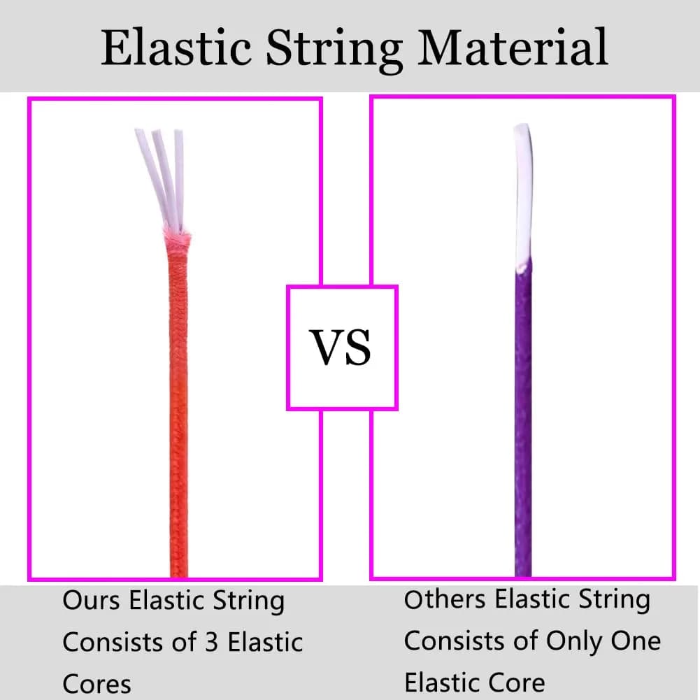 LUSTEMBER 1mm Rainbow Elastic Beading Cord 330 Feet (990 Feet Total) | Sturdy & Durable for Jewelry Making