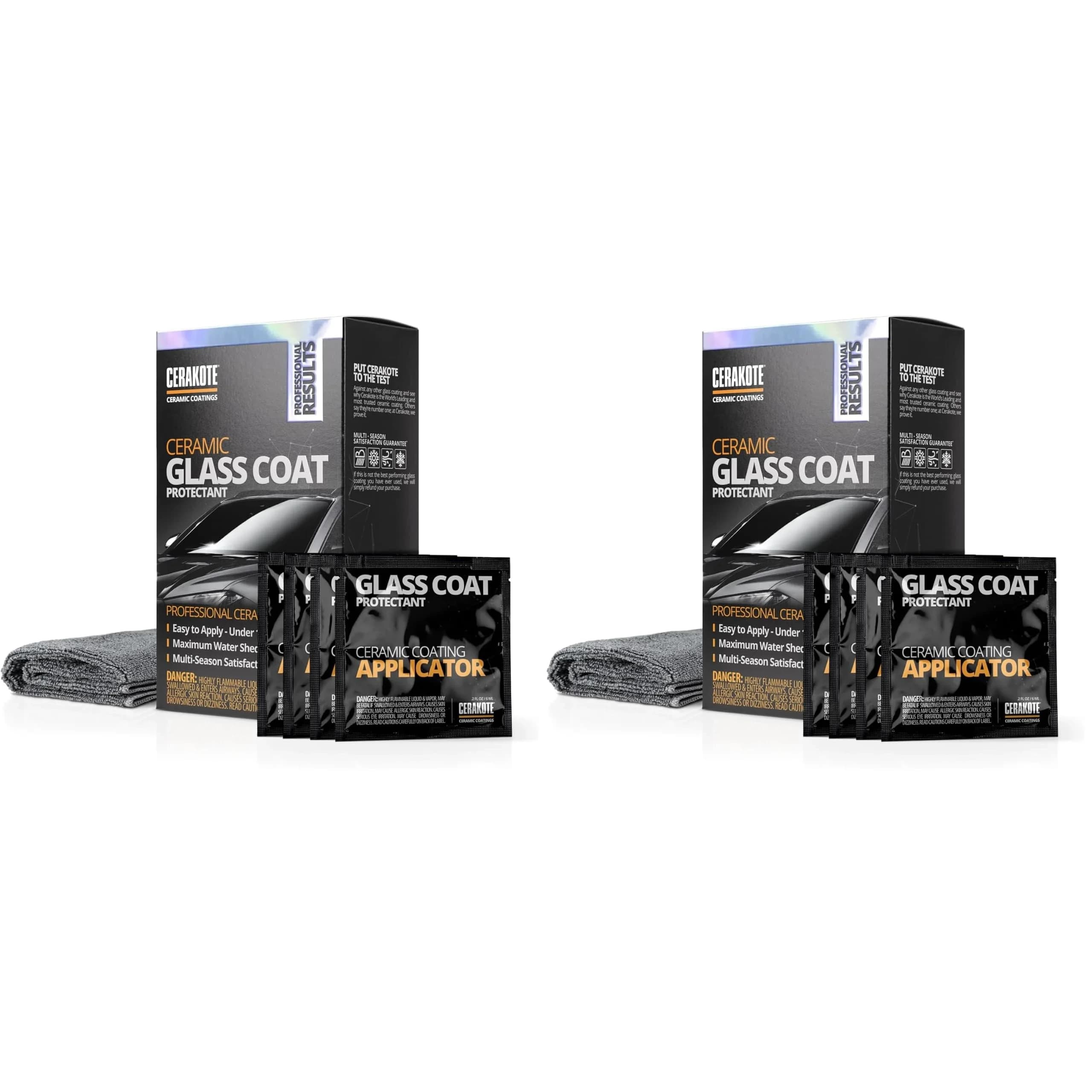 CERAKOTE Ceramic Glass Coat Protectant Pack of 2 | Hydrophobic Windshield Coating for Enhanced Visibility - main product image