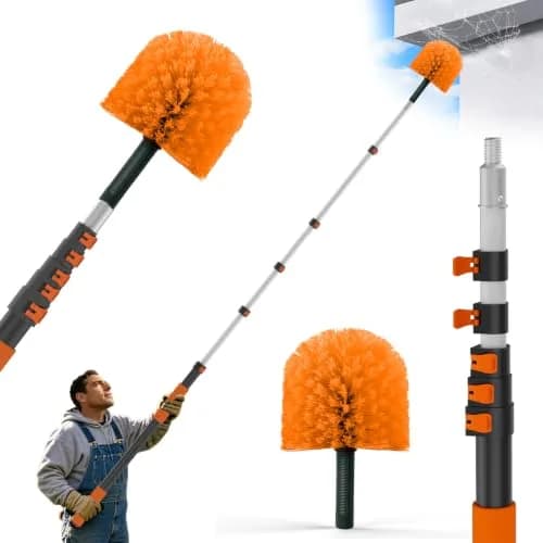 Buyplus Telescoping Cobweb Duster 24FT Extension Pole | Reaches Up To 30+ Feet thumbnail 1