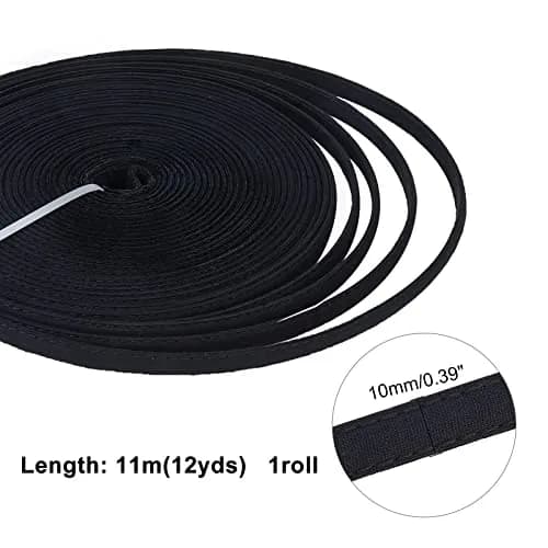 PH PandaHall Cotton Covered Boning 10mm (0.4") Wide, 11m (12 Yards) Black | Flexible Support for Garments thumbnail 6