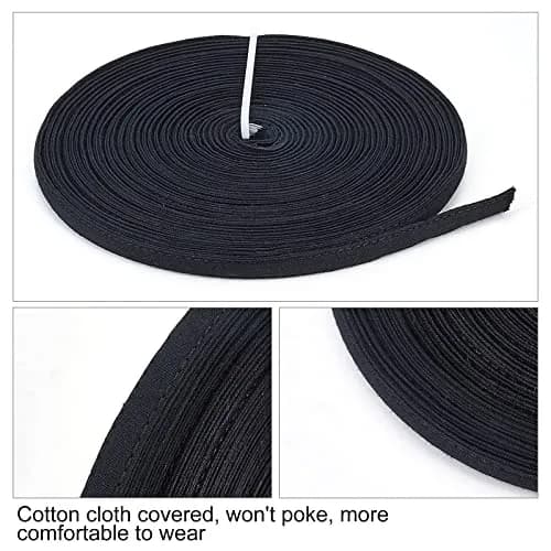 PH PandaHall Cotton Covered Boning 10mm (0.4") Wide, 11m (12 Yards) Black | Flexible Support for Garments thumbnail 4