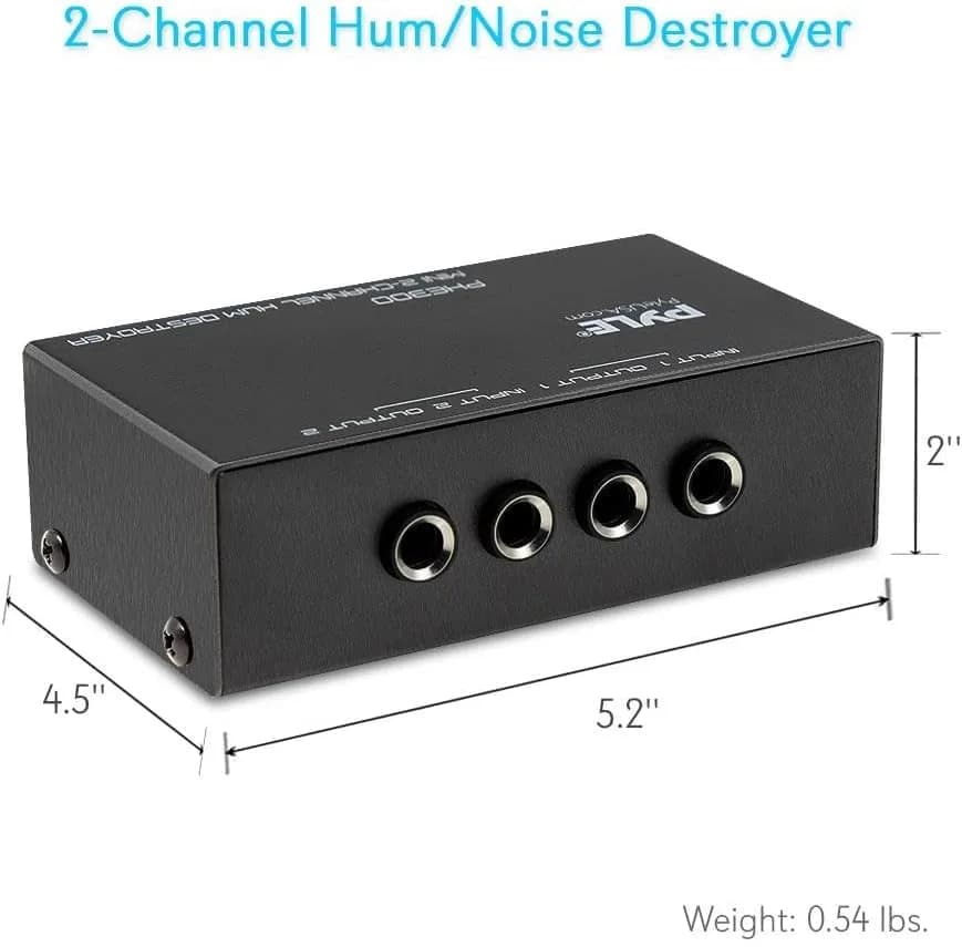 Pyle 2 Channel Passive Audio Interface with 1/4 Inch TRS Ports | USB Audio Interface for Recording Guitar thumbnail 3