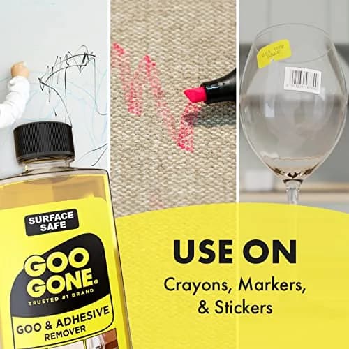 Goo Gone Original Liquid 8 Fl Oz (Pack of 3) Surface Safe Adhesive Remover for Stickers, Labels, Residue, Tape, Chewing Gum, Grease, Tar, Crayon, Glue thumbnail 5