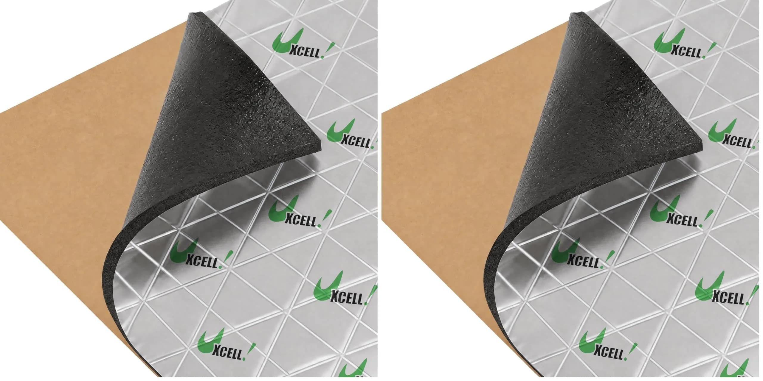 uxcell Sound Deadening Insulation Mat 10mm 6.5sqft (Pack of 2) | Reduces Car Noise & Heat — 6.5 SqFt