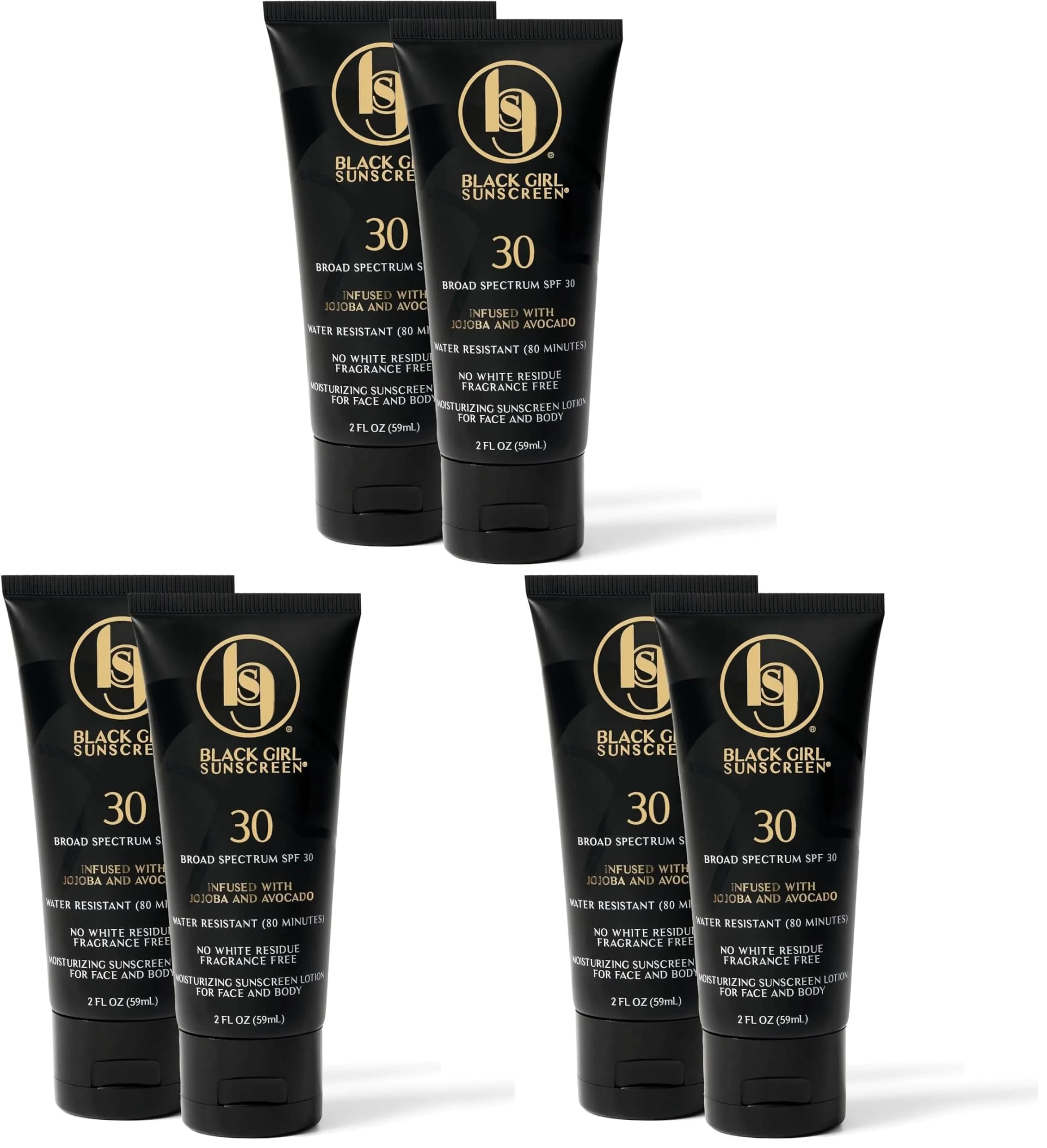 Black Girl Sunscreen SPF 30 Moisturizing Lotion 12 fl oz (355 ml) | Broad Spectrum UVA/UVB Protection for Melanin Rich Skin