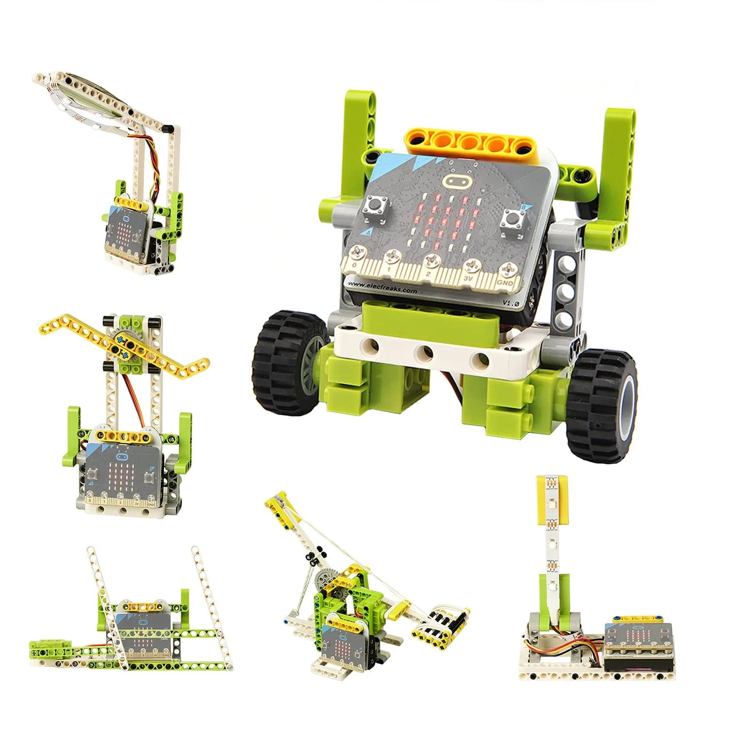 EF ELECFREAKS microbit Ring:bit 6-in-1 Starter Kit | Programmable Coding Kit with 200+ Blocks