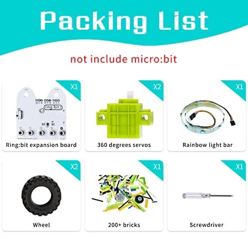 EF ELECFREAKS microbit Ring:bit 6-in-1 Starter Kit | Programmable Coding Kit with 200+ Blocks thumbnail 2