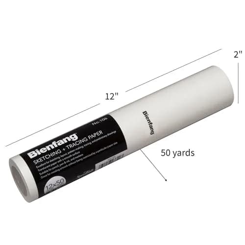 Bienfang White Tracing Paper Roll 29gsm | 30.48cm x 45.72m (12 Inches x 50 Yards) - Pack of 2 thumbnail 3