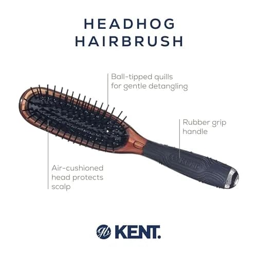 Kent HeadHog Detangler Brush Pack of 3 | Anti-Static Rounded Nylon Bristles for All Hair Types thumbnail 4