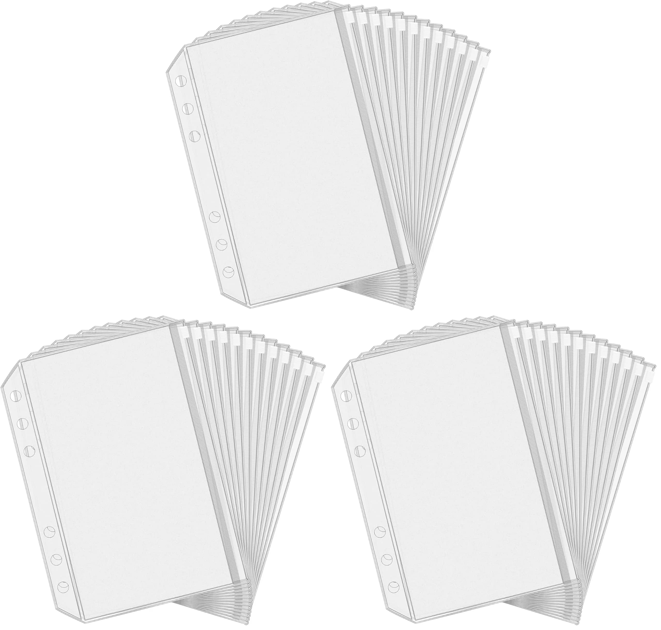 Antner A5 Binder Pockets 36 Pack Waterproof PVC 8.15 x 5.7 inches | Budget Cash Envelopes for Budgeting