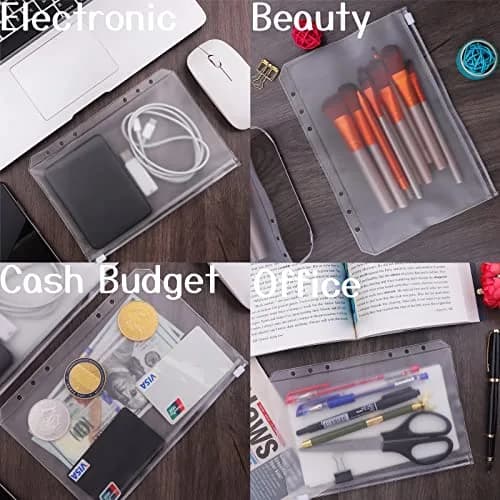 Antner A5 Binder Pockets 36 Pack Waterproof PVC 8.15 x 5.7 inches | Budget Cash Envelopes for Budgeting thumbnail 3