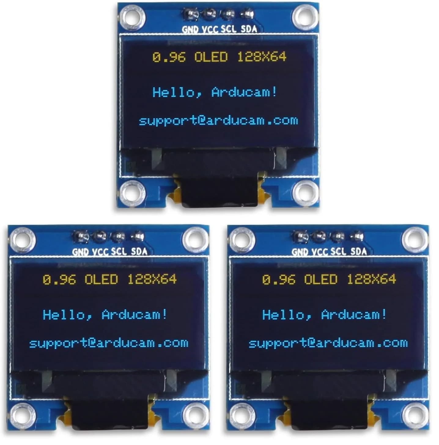 UCTRONICS 0.96 Inch OLED Module 12864 128x64 Yellow Blue SSD1306 Driver I2C Serial Self-Luminous Display Board for Arduino Raspberry Pi Pico