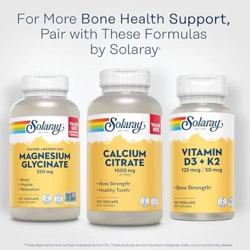 Solaray Calcium Citrate 1000mg Vegan Mineral Supplement 550 Count (275 Count x 2 Pack) | Bone Health Support thumbnail 5