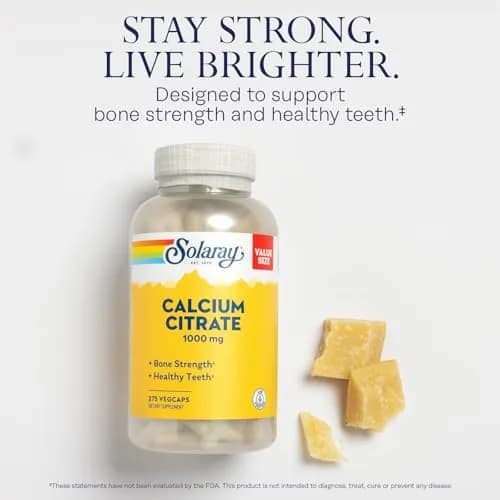 Solaray Calcium Citrate 1000mg Vegan Mineral Supplement 550 Count (275 Count x 2 Pack) | Bone Health Support thumbnail 2