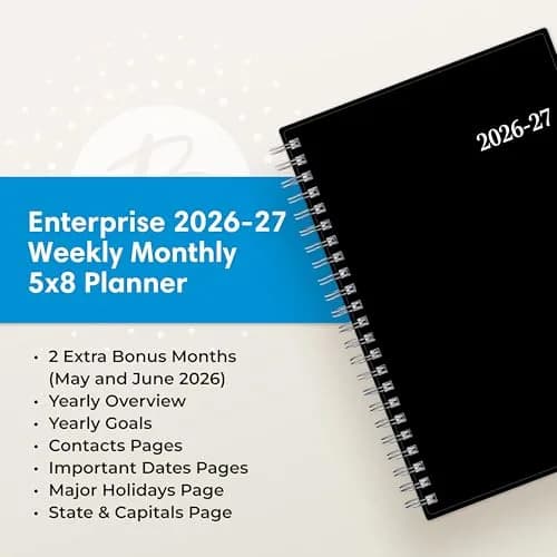 Blue Sky 2026-2027 Weekly and Monthly Academic Planner Calendar, 5" x 8" (12.7cm x 20.3cm) | Professional Planning for Students and Office Workers thumbnail 9