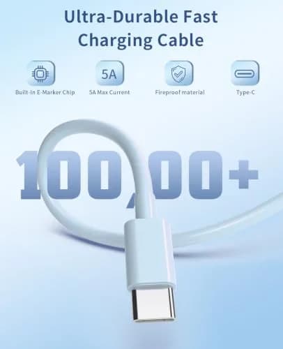 Qntry Type C Charger Fast Charging 25W | 2 Pack, 6FT Cable, Compatible with Samsung, Pixel, iPhone thumbnail 4