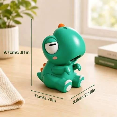 Generic Cute Dinosaur Mini Food Cooling Fan with Clip, USB-C Rechargeable, Green | 1 Unit thumbnail 7
