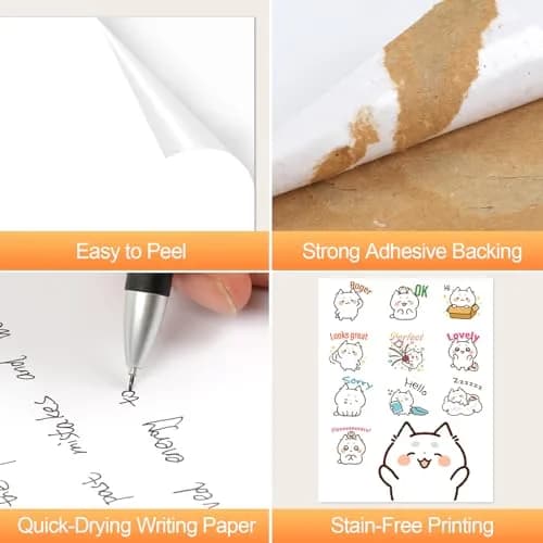 Joyberg Matte Printable Sticker Paper 120 Sheets (8.5"x11") | Full Sheet Labels for Inkjet & Laser Printers thumbnail 3