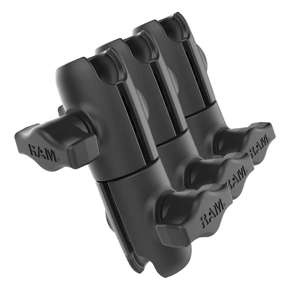 RAM Mounts Swivel Double Socket Arm, B Size 1" Ball | 360° Adjustability, Pack of 3, High Strength Composite, Black