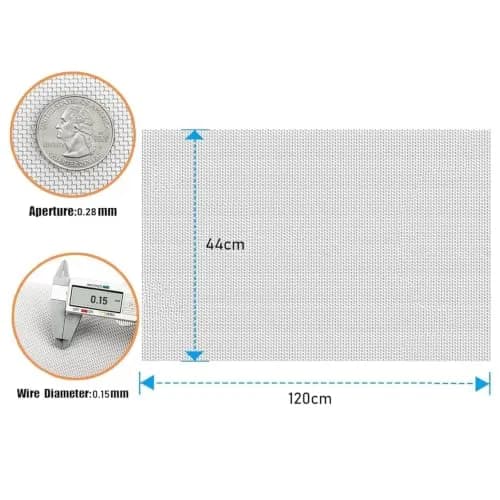 NSKONGDODO 304 Stainless Steel Woven Wire Mesh 60 Mesh 44x120cm | Fine Filtration Screen for Industrial Use thumbnail 3