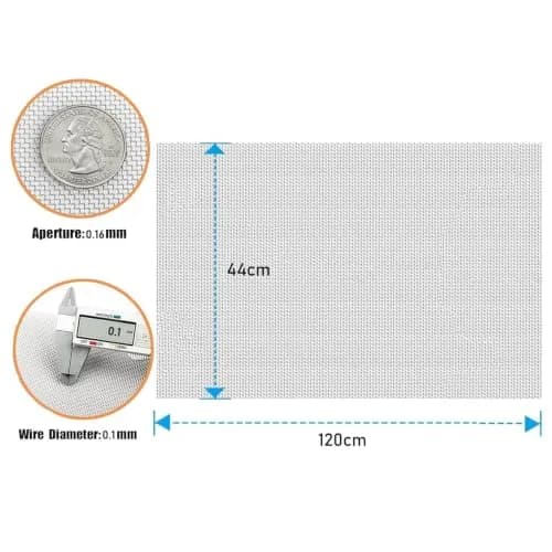 NSKONGDODO 304 Stainless Steel Woven Wire Mesh 100 Mesh 44x120cm | Industrial Filtration Screen thumbnail 3