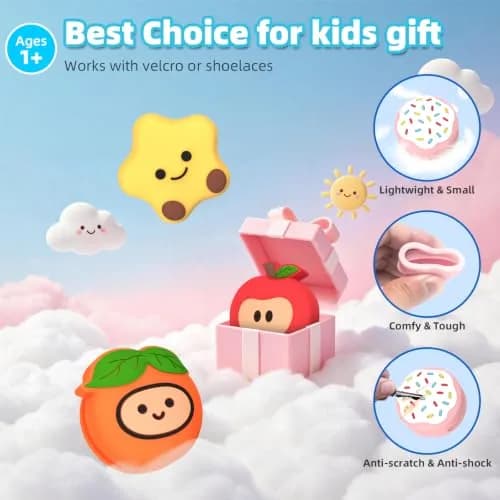 BIQIRE 4-Pack AirTag Holder for Shoes, Cute Waterproof Silicone Case | Hidden Air Tag Tracker for Kids thumbnail 6