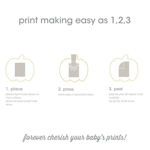 Pearhead Pumpkin Clean-Touch Ink Pad Set with 2 Impression Cards | Baby's First Halloween Keepsake thumbnail 3