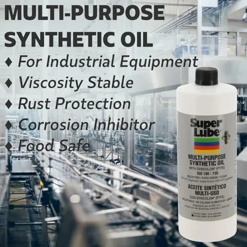 Super Lube Multi-Purpose Lightweight Synthetic Oil ISO 68 Hydraulic Grade 203ml (8 Fl Oz) | Food Grade Lubricant for Metal thumbnail 2