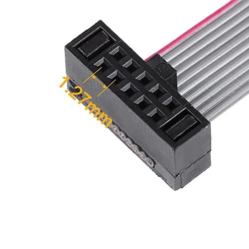 Treedix 1.27mm Pitch IDC Ribbon Cable 200mm (7.87 in) Female to Female, Pack of 2 | JTAG/ISP Connecting SWD Cable thumbnail 4