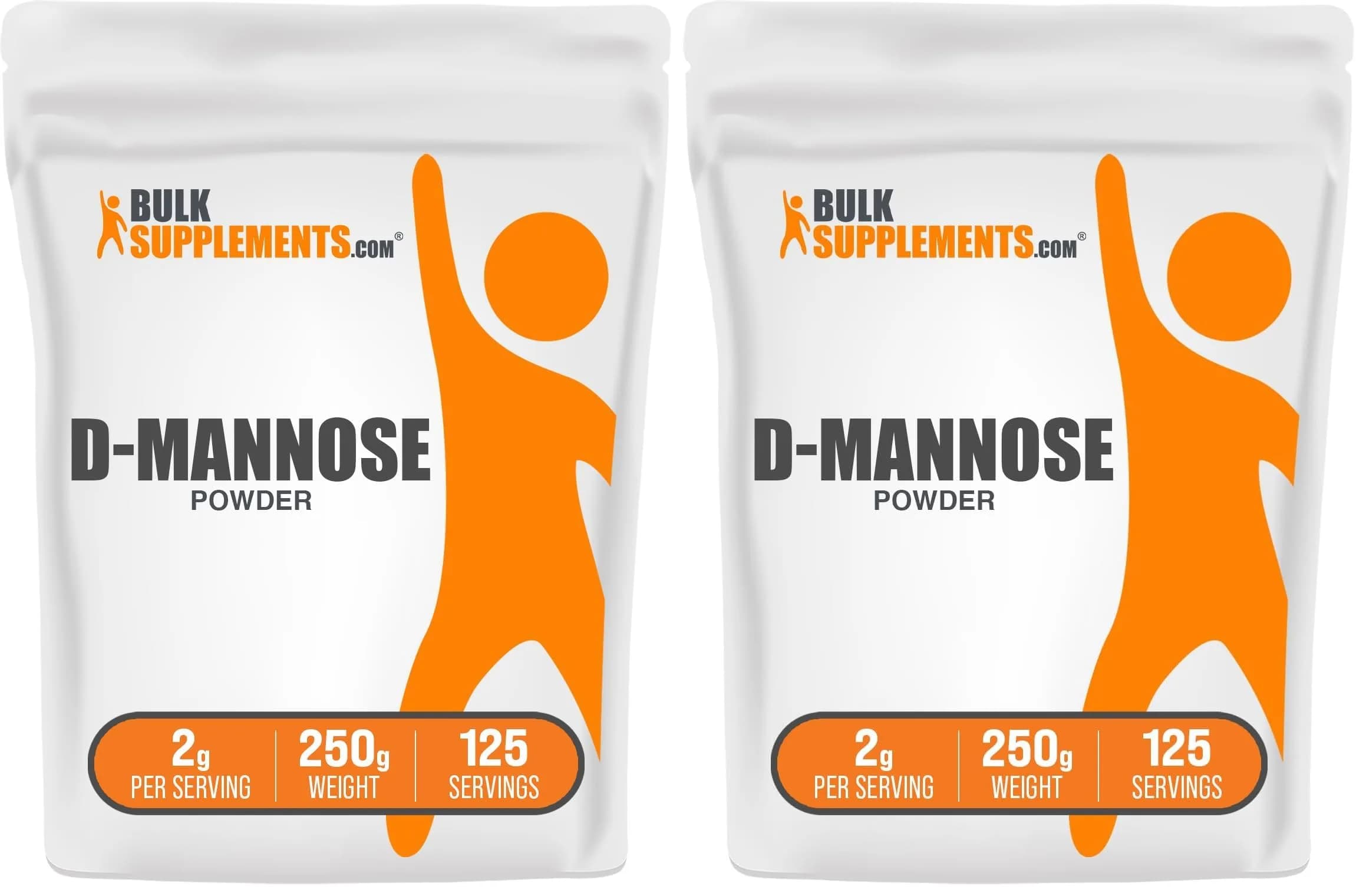 BulkSupplements D-Mannose Powder - Urinary Tract Health Supplement, Unflavored & Gluten-Free, 2g per Serving, 500g Total (Pack of 2) — 500g