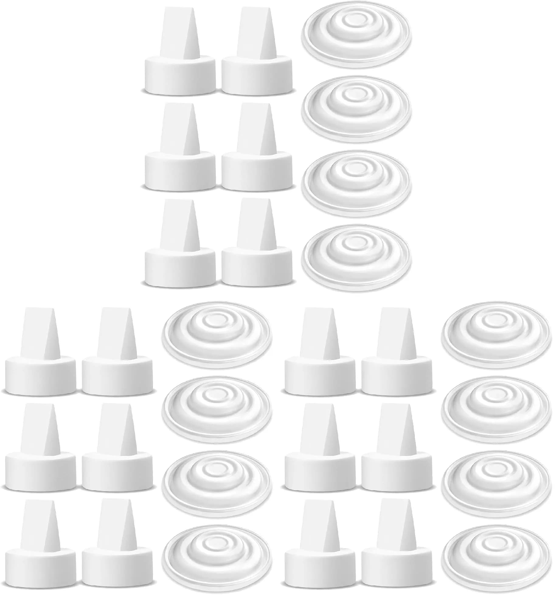 Maymom Pump Parts Compatible with Spectra S1 S2 9 Plus Synergy Gold Incl Duckbill Valve Silicone Membrane Pack of 3 | USA-Sourced Replacement Parts for Breast Pumps — Pack of 3