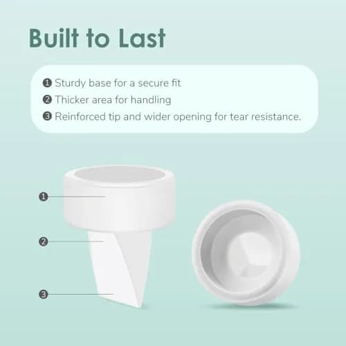 Maymom Pump Parts Compatible with Spectra S1 S2 9 Plus Synergy Gold Incl Duckbill Valve Silicone Membrane Pack of 3 | USA-Sourced Replacement Parts for Breast Pumps thumbnail 4