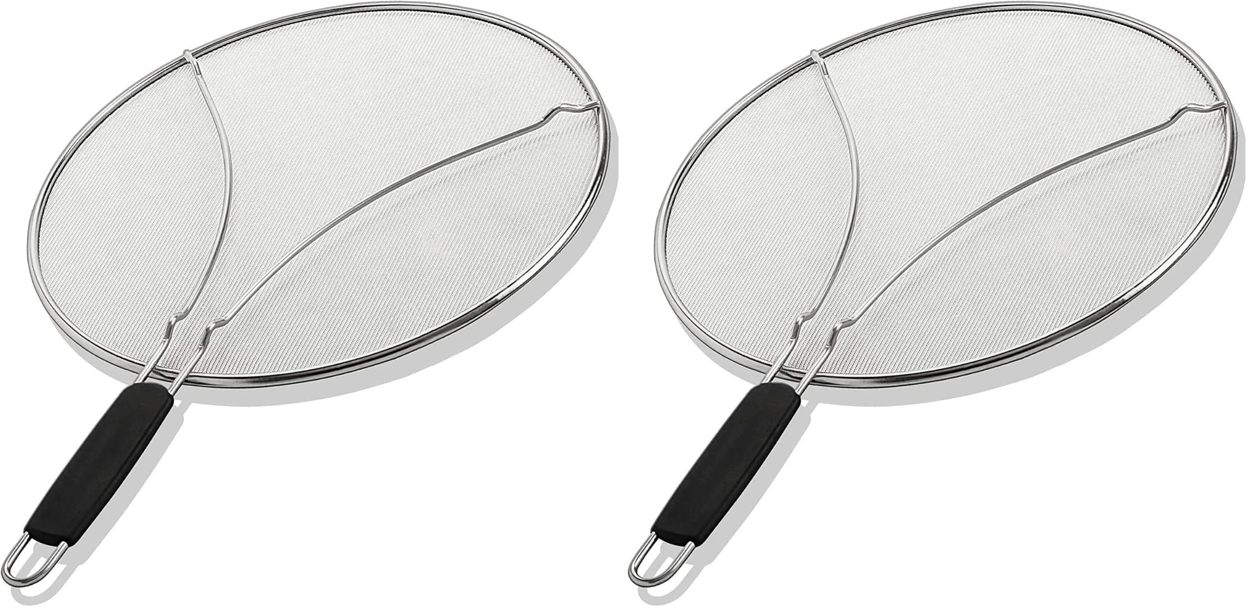 BergKoch Splatter Screen for Frying Pan - 13 Inch Stainless Steel Grease Splatter Guard (Pack of 2) | Premium German Quality — Pack of 2