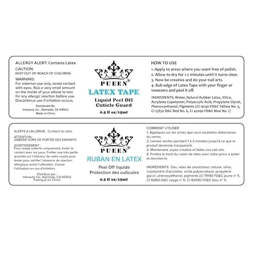 PUEEN Latex Tape Peel Off Cuticle Guard Skin Barrier Protector Liquid Tape 30ml (2 Pack) | Protects Skin from Nail Art Messes thumbnail 5