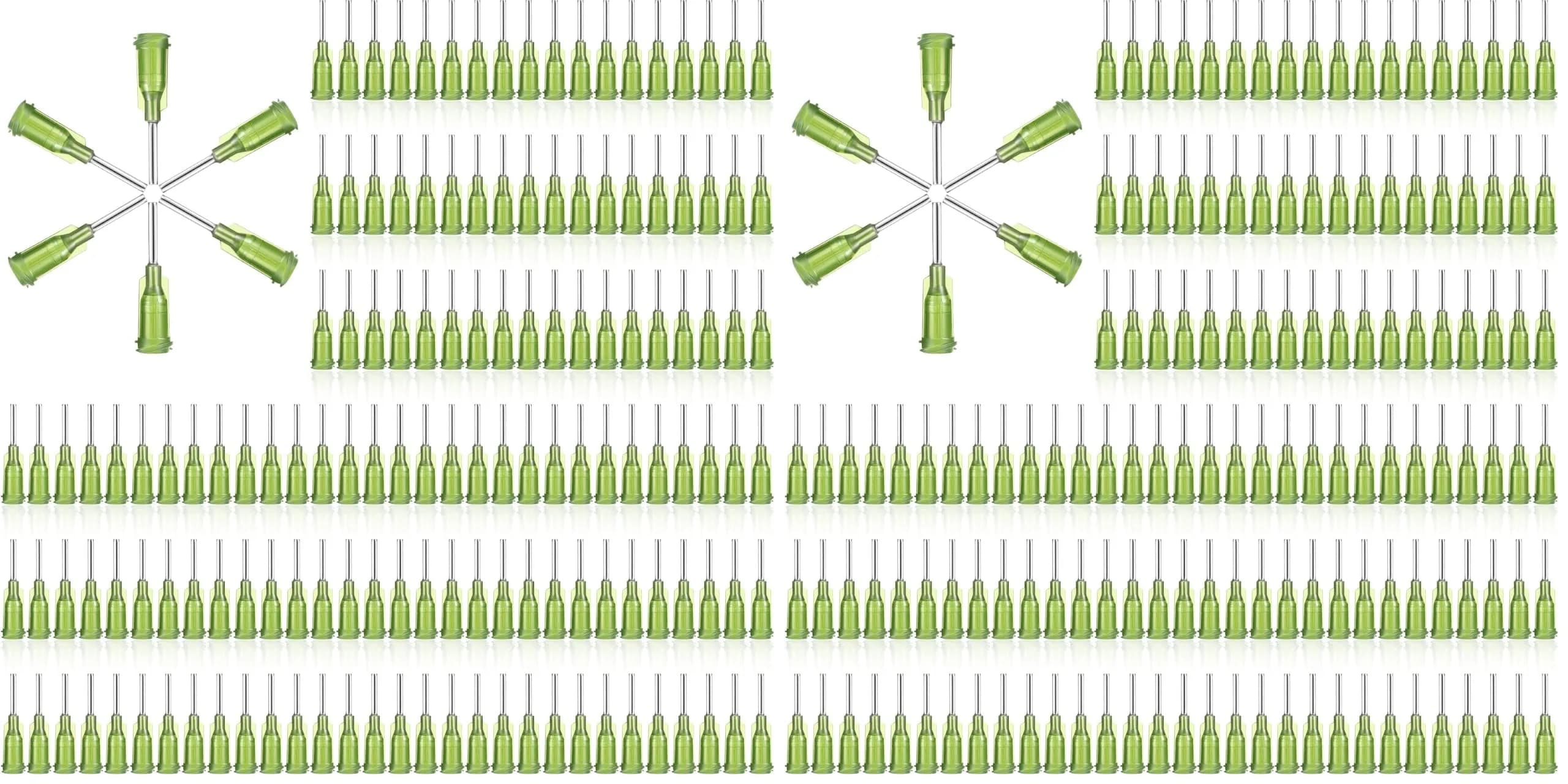 Honoson 150 Pcs Blunt Tip Needles 1/2 Inch Luer Lock, Olive Green | Industrial Dispensing for Crafts & Electronics — olive / 1/2 Inch
