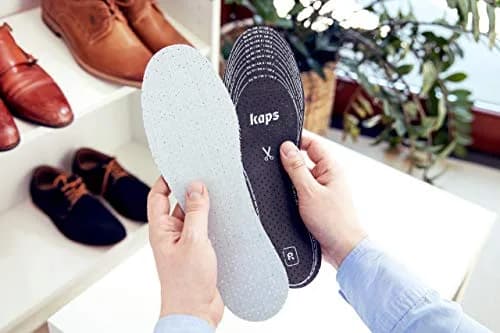 Kaps Odour Stop Shoe Insoles 12 Pairs (6 Pairs Per Pack x 2 Packs) | Charcoal Odour Control & Breathability thumbnail 3