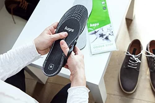 Kaps Odour Stop Shoe Insoles 12 Pairs (6 Pairs Per Pack x 2 Packs) | Charcoal Odour Control & Breathability thumbnail 1