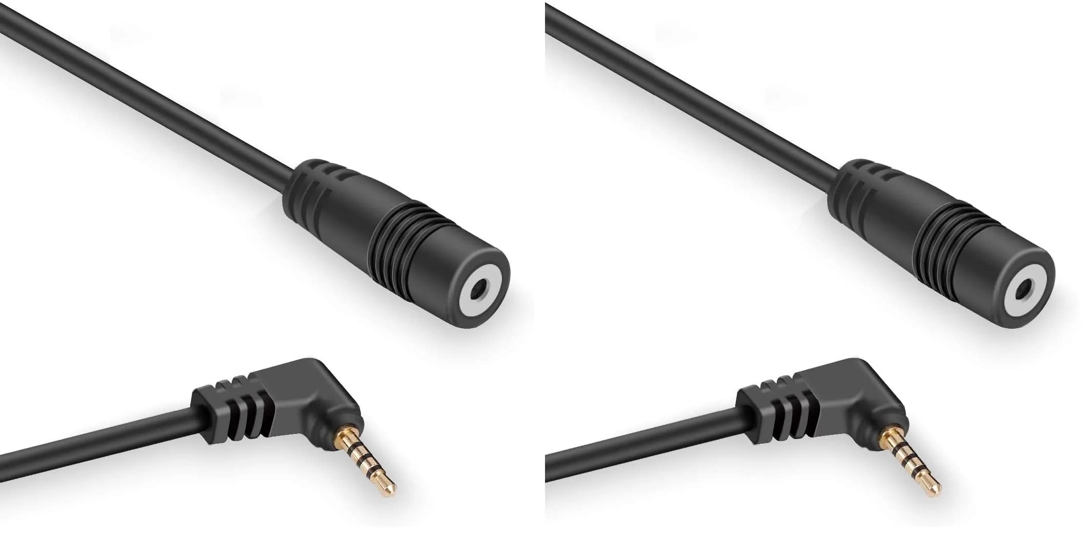 YQMAJIM 9.8 Ft (2.5mm) Male to Female Extension Cord for Backup Cameras (Pack of 2) | Stable Signal Transmission