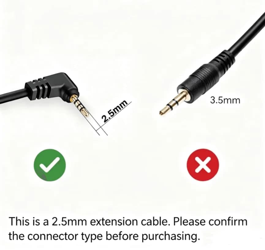 YQMAJIM 9.8 Ft (2.5mm) Male to Female Extension Cord for Backup Cameras (Pack of 2) | Stable Signal Transmission thumbnail 5