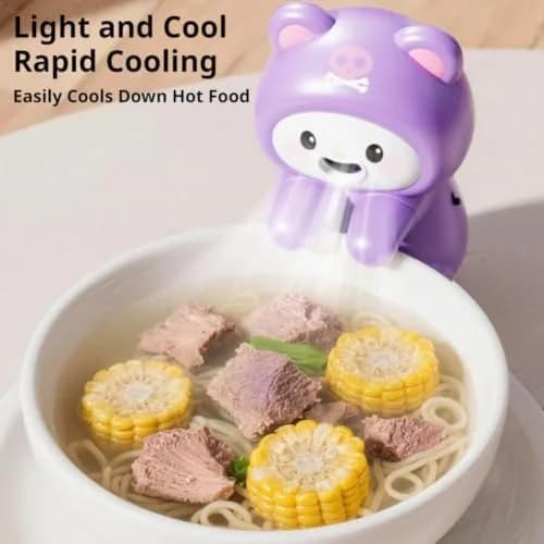 Generic Clip-On Mini Fan for Cup & Bowl, Cute Animal Design, USB-C Rechargeable | 8.5cm (3.35") Cooling Blower thumbnail 4