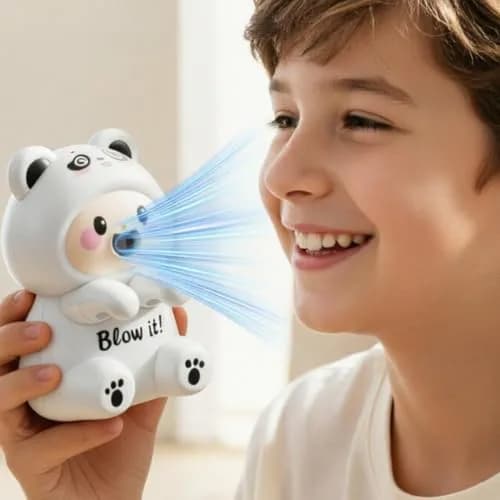 Generic Clip-On Mini Fan for Cup & Bowl, Cute Animal Design, USB-C Rechargeable | 8.5cm (3.35") Cooling Blower thumbnail 7