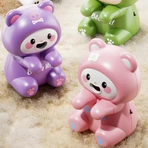 Generic Clip-On Mini Fan for Cup & Bowl, Cute Animal Design, USB-C Rechargeable | 8.5cm (3.35") Cooling Blower thumbnail 8