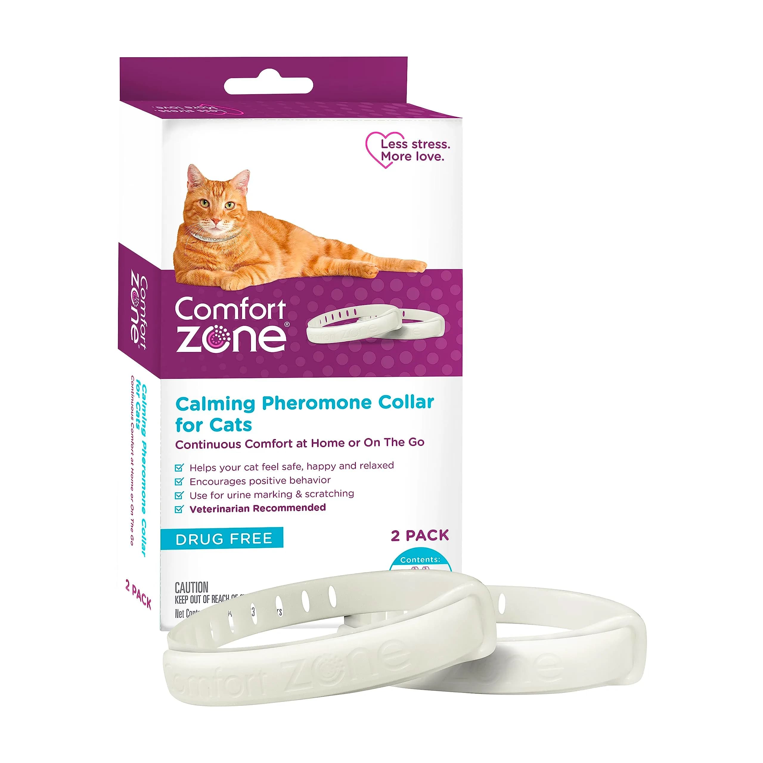 Comfort Zone Cat Calming Collar Savings Pack: 12 Collars | Drug-Free Anxiety Relief for Cats