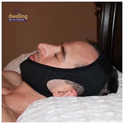 Dwelling With Pride Anti Snore Chin Strap Pack of 3 | Ergonomic Fit for Men and Women thumbnail 2