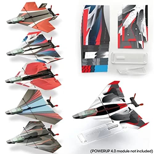 POWERUP Paper Airplane Templates (Pack of 2) | 12 Designs with Waterproof & Tear-Proof DuPont Tyvek Sheets | Includes Display Stand thumbnail 5