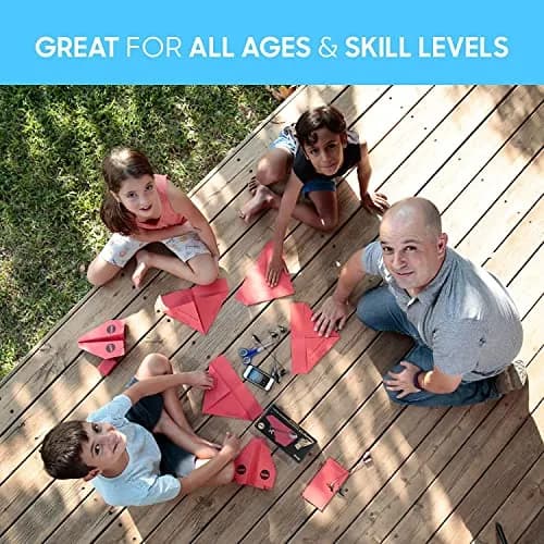 POWERUP Paper Airplane Templates (Pack of 2) | 12 Designs with Waterproof & Tear-Proof DuPont Tyvek Sheets | Includes Display Stand thumbnail 8