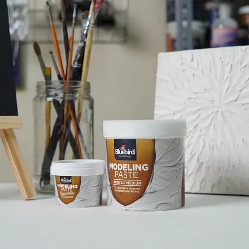 Bluebird Thick Modeling Paste White 2.4 kg (7.2 lb) | High Density Acrylic Medium for Texture & Dimension thumbnail 6