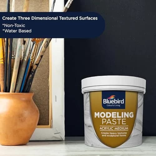 Bluebird Thick Modeling Paste White 2.4 kg (7.2 lb) | High Density Acrylic Medium for Texture & Dimension thumbnail 1