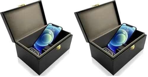 briidea Faraday Box Key Fob Protector, Keyless Entry Car Key Safe Protector, Faraday Signal Blocking Shielding Box for Car Key (L) (Pack of 2) thumbnail 1