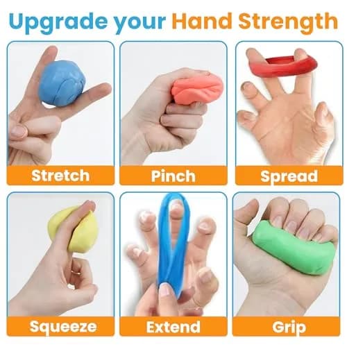 FlintRehab Therapy Putty for Teens & Adults (8 Pack, 24 Oz Total) | Hand Strengthening & Stress Relief thumbnail 3